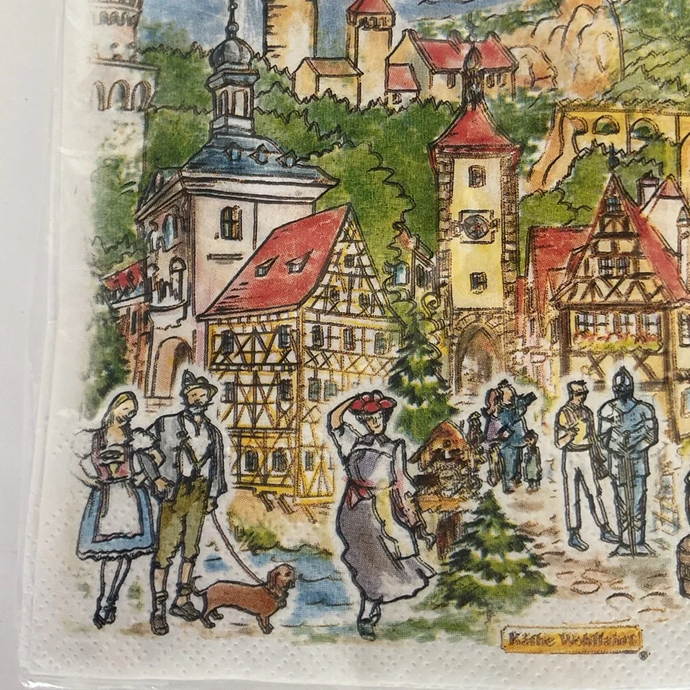 NWT Vintage German Heritage Deutschland Paper Napkins Pack of 20